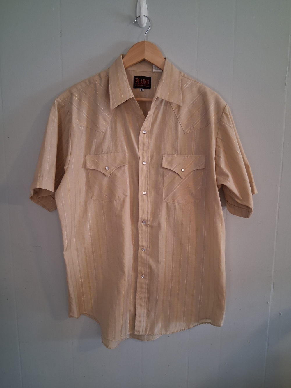 Vintage Plains Western Wear Western Shirt Size Large